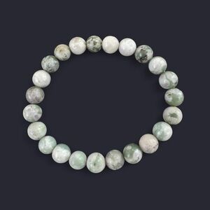 Peace Jade Gemstone Bead Bracelet 8mm